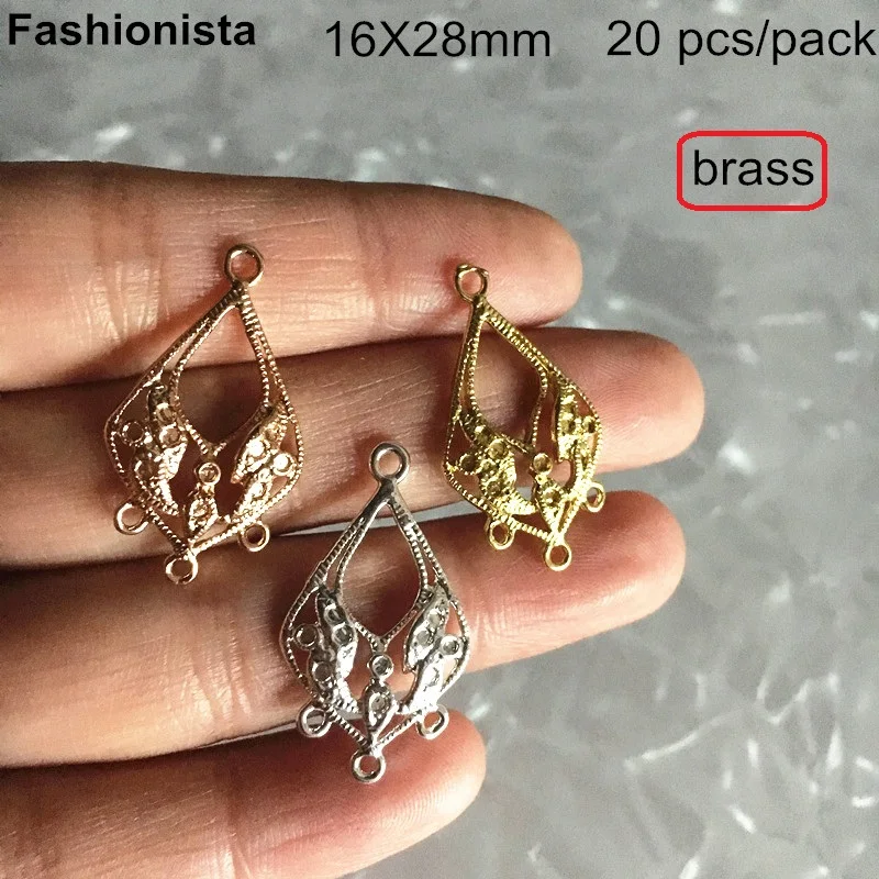 20 шт. подвески для сережек многорядные соединители люстры латунные