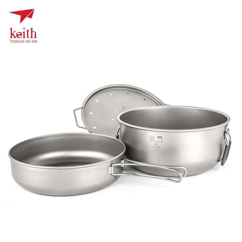КИТ 3 шт. титановый горшок для отдыха на природе кухонная посуда приготовления