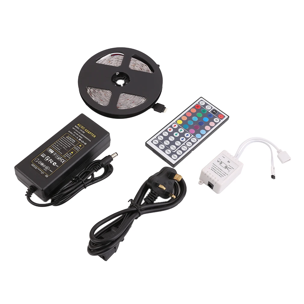 5M 5050SMD RGB 300 Led Гибкий Светильник полосы лампы набор с 44 клавишный пульт