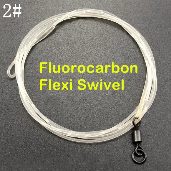 fluorocarbon Ring 1 м плетеная/фторуглеродная/нейлоновая леска для ловли карпа, свинцовая леска для ловли карпа с спиннером, быстросменная вертлюга, свинцовое ядро, крючок для ловли карпа - Цвет: fluorocarbon Ring