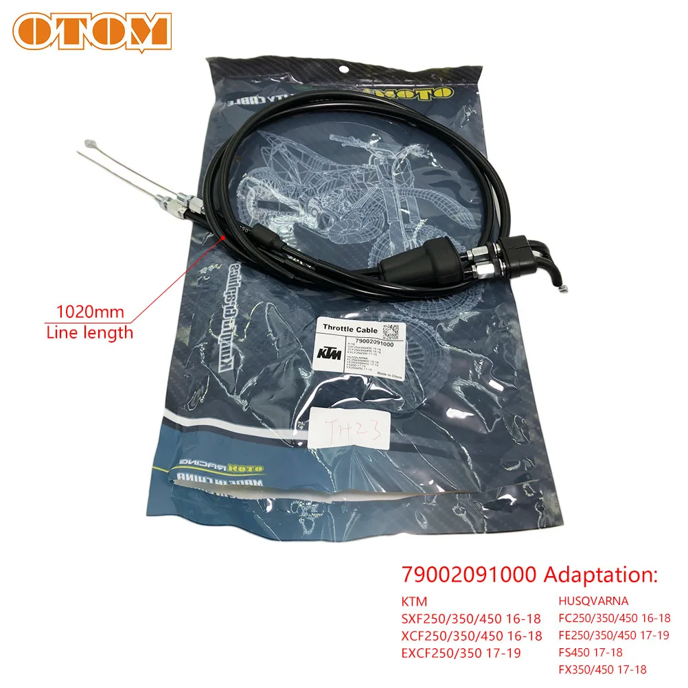 Трос дроссельной заслонки для мотоцикла OTOM, Тяговая линия, топливные трубы, стальной провод для KTM HUSQVARNA EXC SXF XCF FE FC 250 350 450 500