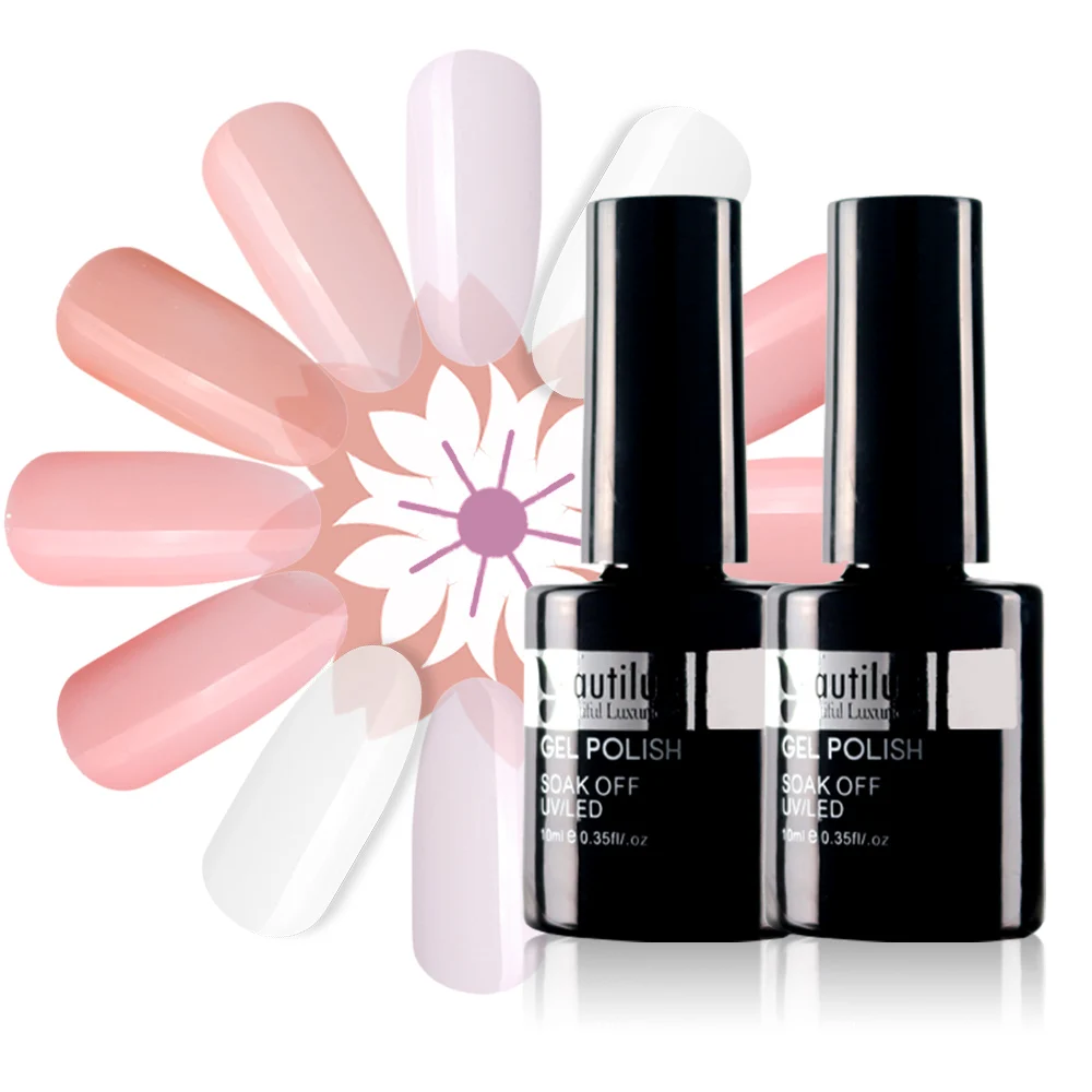 Beautilux 1 шт., прозрачный молочно-белый Камуфляжный телесный розовый резиновый Базовый Гель-лак, УФ светодиодный, впитывающий Гель-лак для ногтей, 10 мл