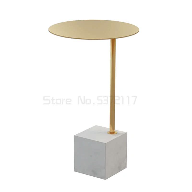 

Скандинавский мраморный маленький чайный столик для гостиной, дивана, угловой простой современный креативный золотой круглый столик