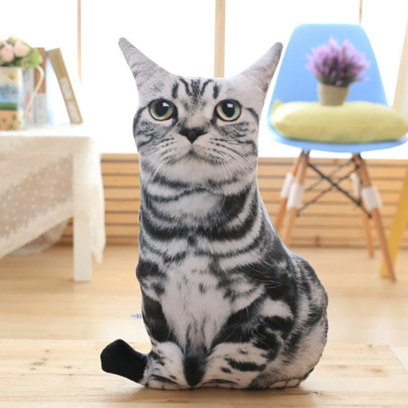 Мягкая подушка для животных забавные подушки коты принтом в виде