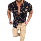 Гавайская рубашка мужская свободного покроя, Пляжная блузка из чистого хлопка с короткими рукавами, с принтом Гавайских цветов, большие размеры США, лето 2021