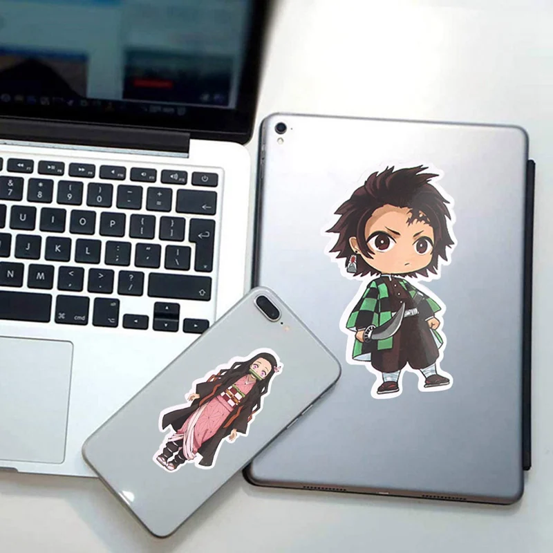 

17Pcs Demon Slayer Kimetsu No Yaiba Sticker Anime Stickers For DIY Luggage Laptop Skateboard Car Stickers