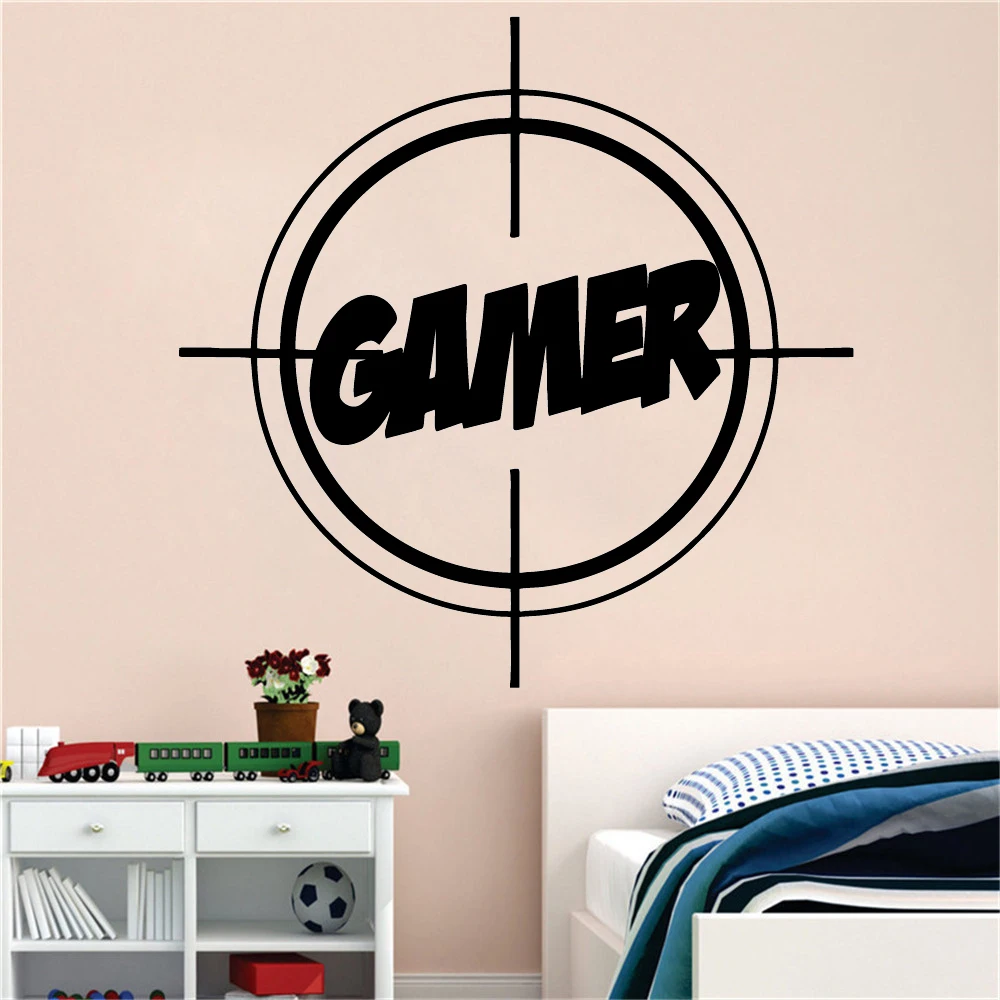 Romantic gamer Wall Sticker Fashion Wallsticker For Living Room Kids Room Wall Art MURAL vinilo decorativo LW764