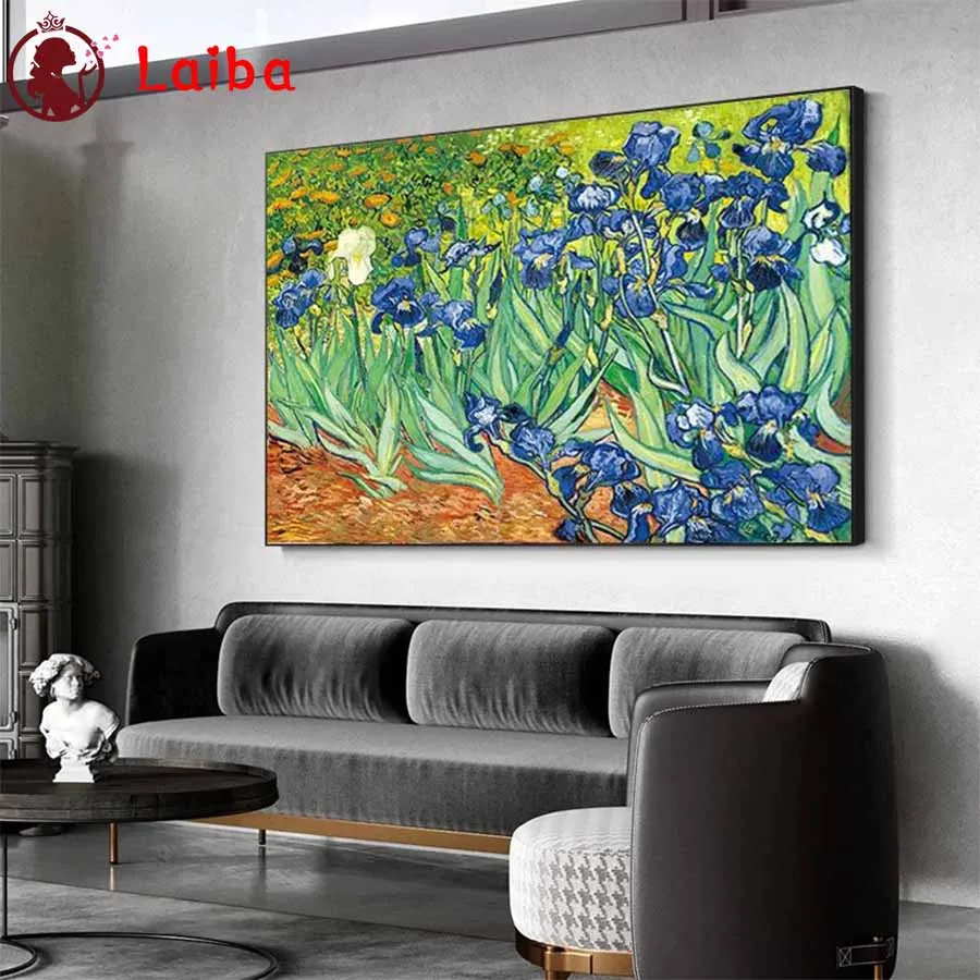 

DIY Diamond Painting Irises Flowers By Van Gogh art Diamond Mosaic Full Drill Square Embroidery Cross Stitch Handmade Hobby