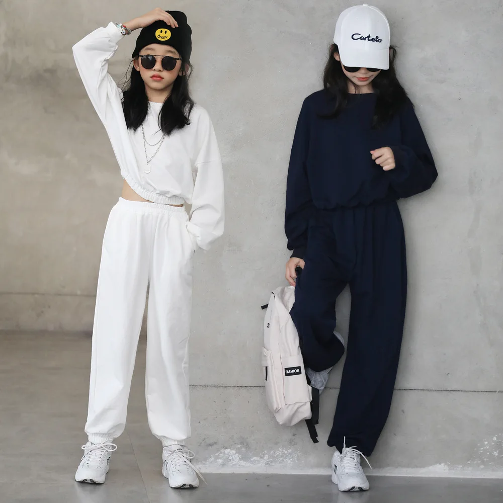 

School Teens Tracksuit Winter Fleece Turtleneck Short Sweatshirt Pants Two Pieces Children Clothing Set Letter Casual Sportswear