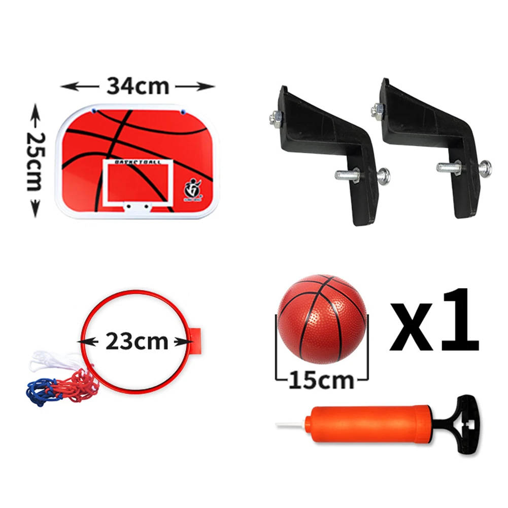 Мини Детская настенная баскетбольная доска обруч сетчатый мяч насос спортивная