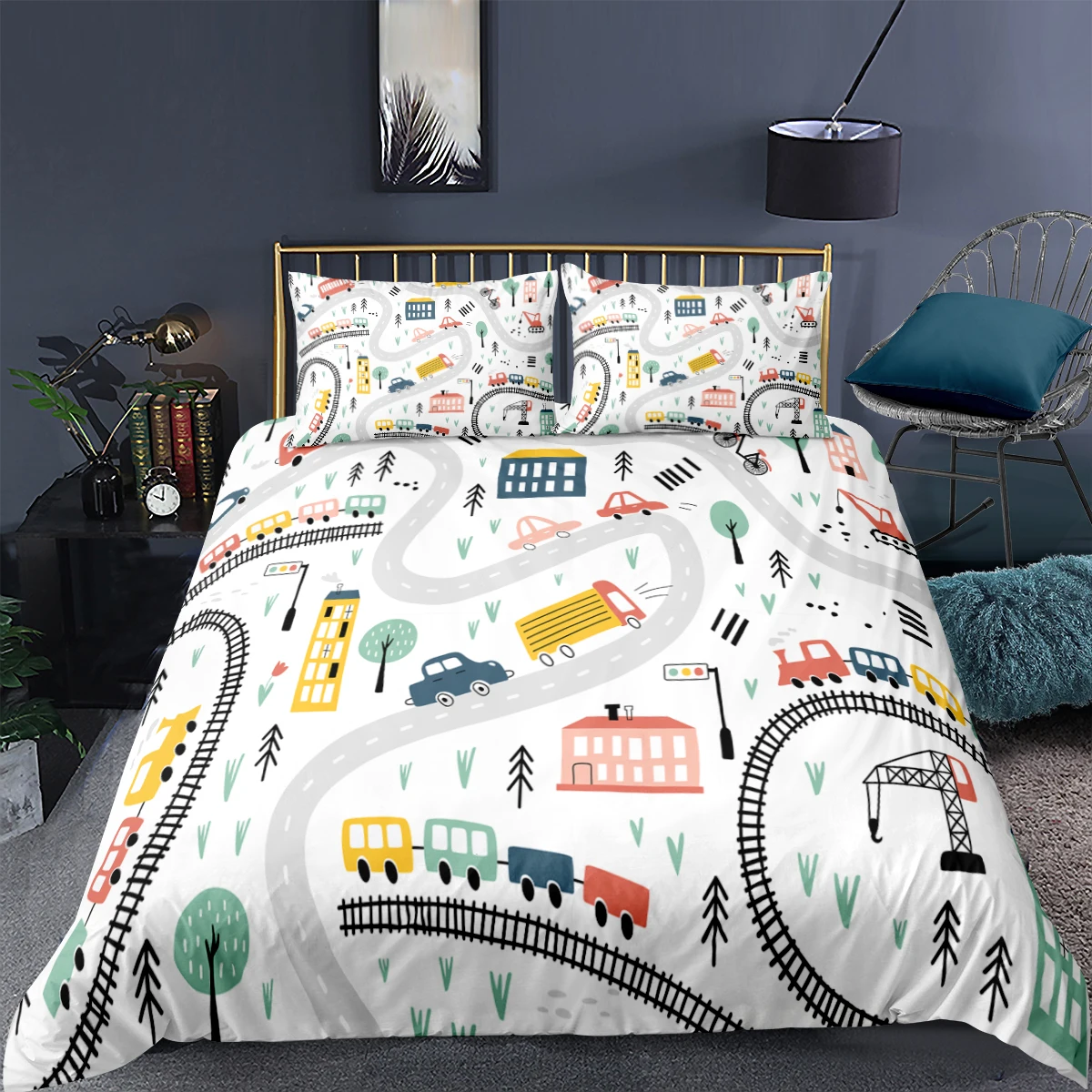 

Комплект постельного белья с 3D рисунком, белый пододеяльник, наволочка, мягкий пододеяльник для спальни, для детей, для девочек, мальчиков, а...