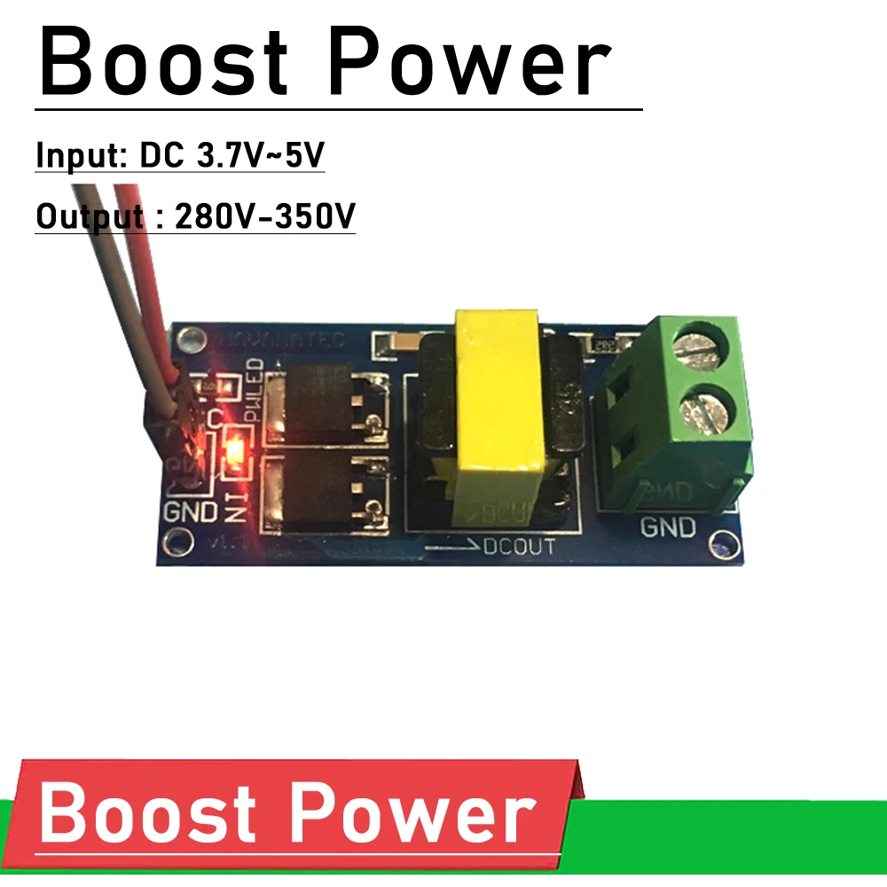Преобразователь постоянного тока/постоянного тока с повышением 3 7-5 В до 280-350 400