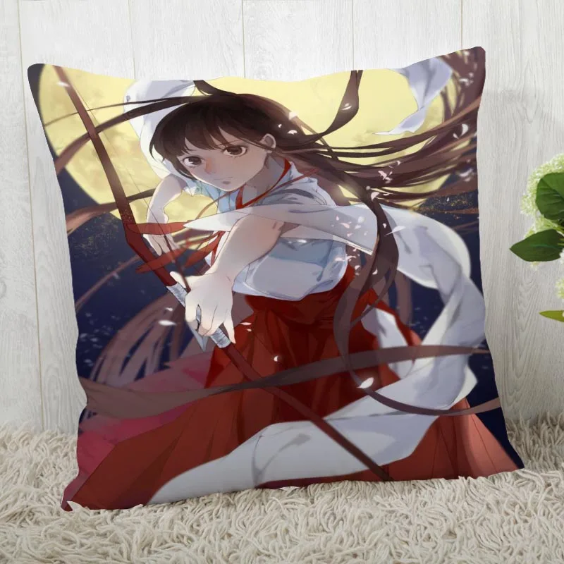 Наволочки на заказ InuYasha квадратная наволочка Рождественская Наволочка на молнии наволочка 40*40 см, 45*45 см(с одной стороны - Цвет: 4
