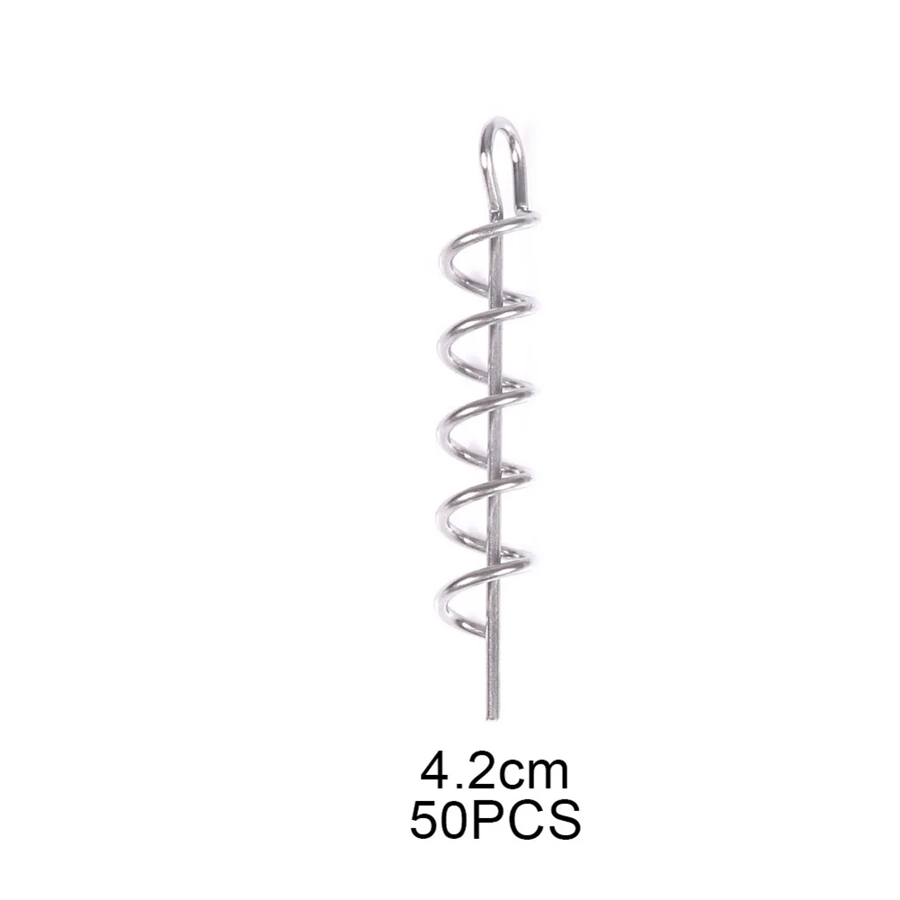 

50pcs Spring Lock Fishing Hook Centering Pin For Soft Lure Bait Worm Practical Stainless High Carbon Steel Fishing PIN
