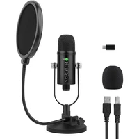 podcast pc microphoneusb microphoneplug and play studio microphonewith standfor gamesonline chatvideorecordetc