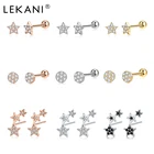 Женские серьги-гвоздики из серебра 925 пробы, с фианитом