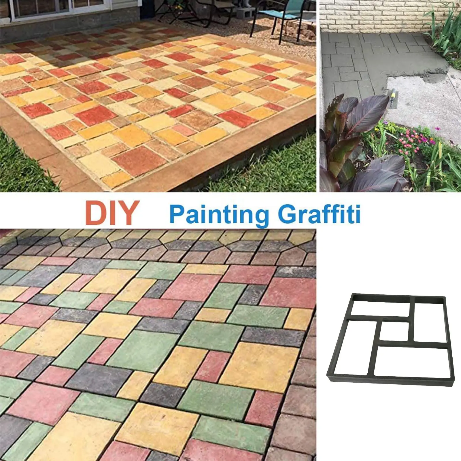 Ручная форма для изготовления квадратных бетонных цементных кирпичей