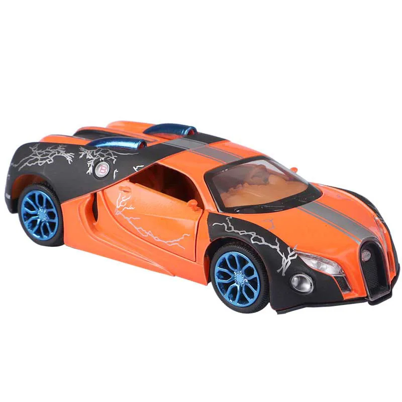 Масштаб 1:32 3 цвета ослепительный бугатт металлическая модель воин спортивный