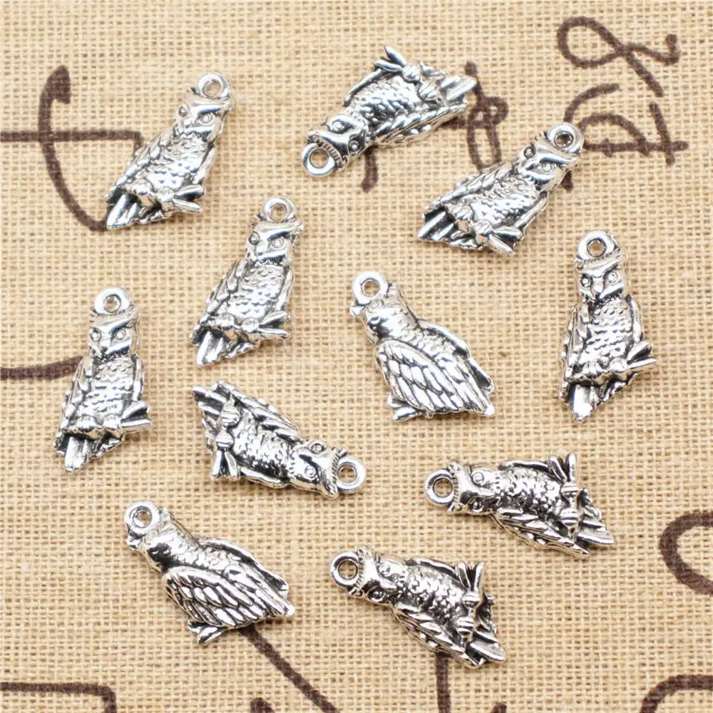 

5 шт., подвески в виде совы, 11 х21 мм