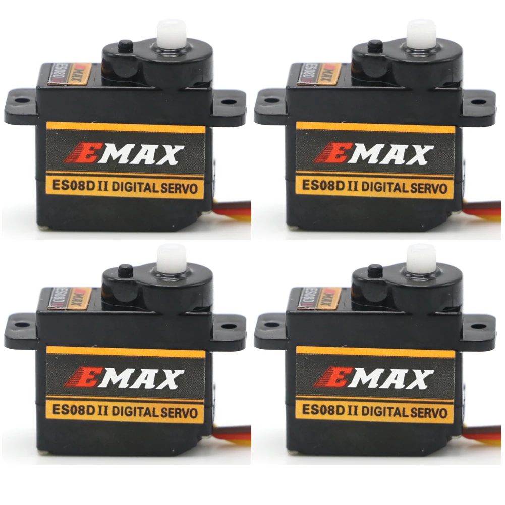 4 шт./лот оригинальный EMAX ES08D пластиковый цифровой микро сервопривод для