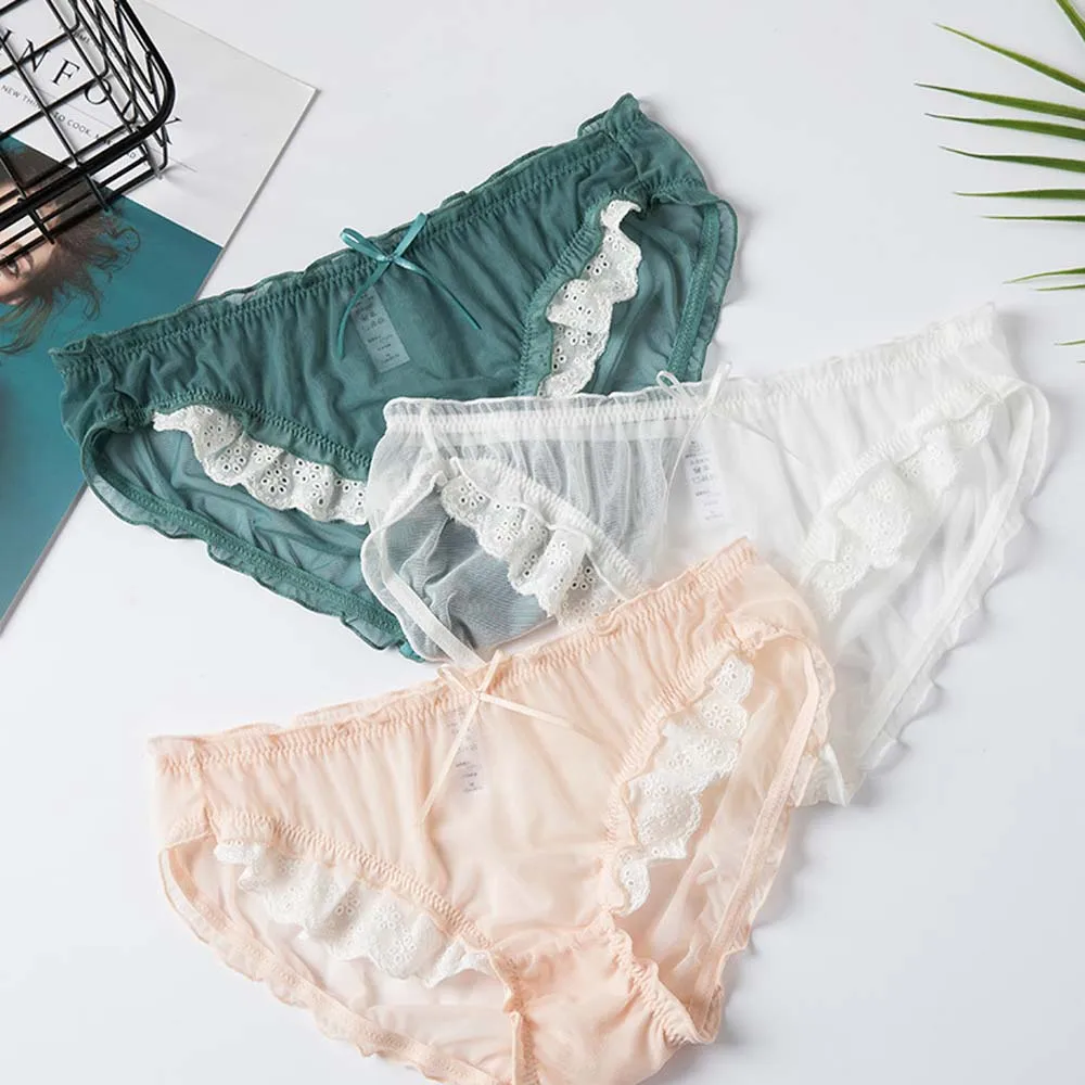 

Sexy Lace Panties For Women Underwear Fashion Panty Lingerie Breathable Hollow Out Mesh Briefs Low-Rise Panties Female Underwear