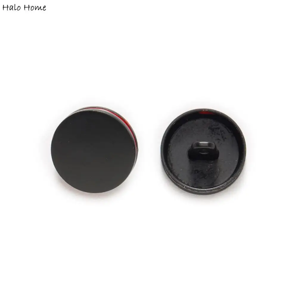 5 шт. Круглый хвостовик черный красный край металлические пуговицы Швейная