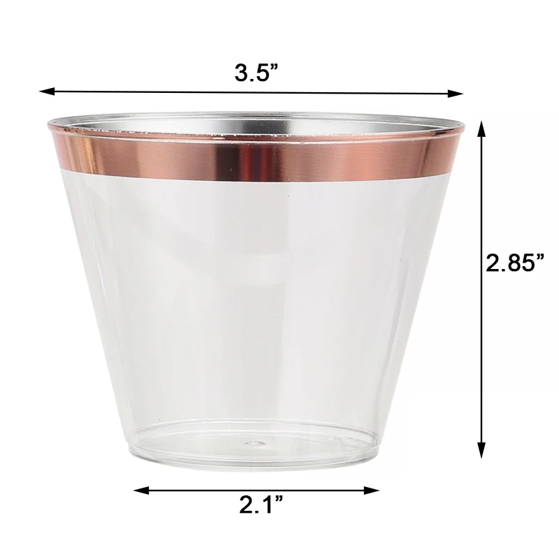 50 шт. модные одноразовые бокалы для вина Декор пластиковый стеклянный стакан