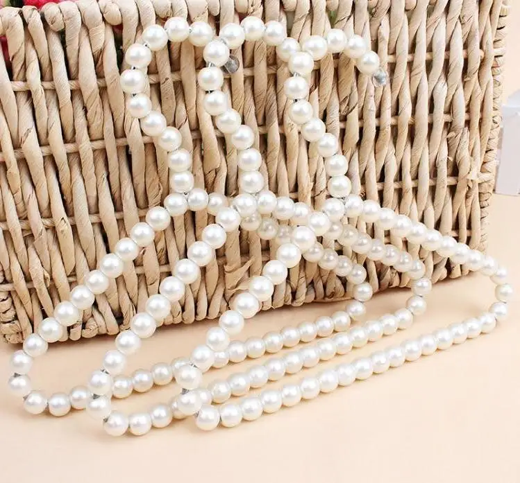 

Elegant Plastic Pearl Baby Clothes Hangers & Racks Child Drying Hanger For Kid Clothing Store Supplies Wholesale