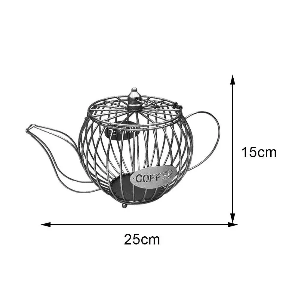 

Universal Coffee Capsule Storage Basket Cup Holder Mug Shape Black Coffee Pod Holders Storage Organizer Counter Coffee Bar Use