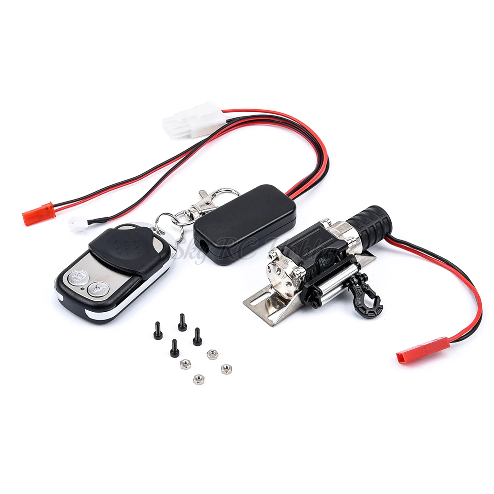 

Automatic Winch and Wireless Remote Controller Receiver for 1/10 RC Crawler Car Axial SCX10 Traxxas TRX4 D90 TF2 Tamiya CC01 S95