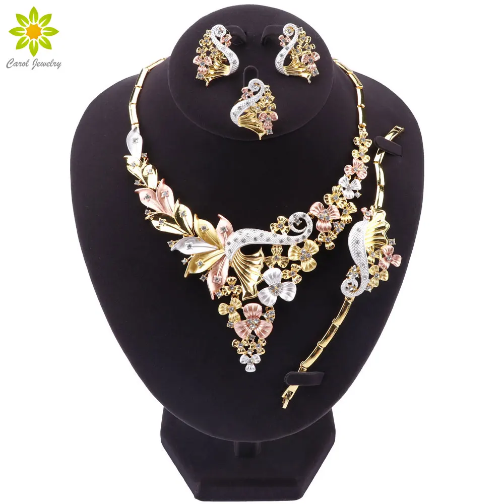 Дубай ювелирные наборы для женщин африканские бусы комплект ювелирных изделий