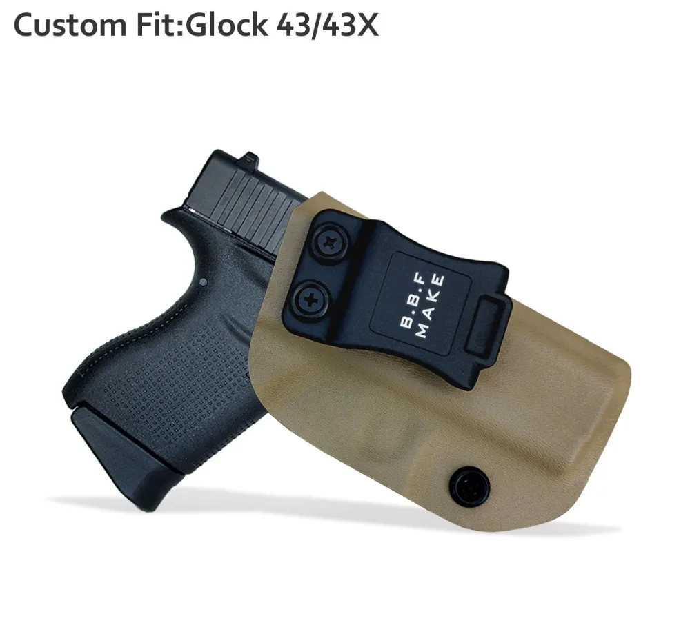 BBF Make IWB Тактический KYDEX пистолет кобура Glock 19 17 25 26 27 28 43 22 23 31 32 Внутри Скрытого Ношения кейс для пистолета аксессуары