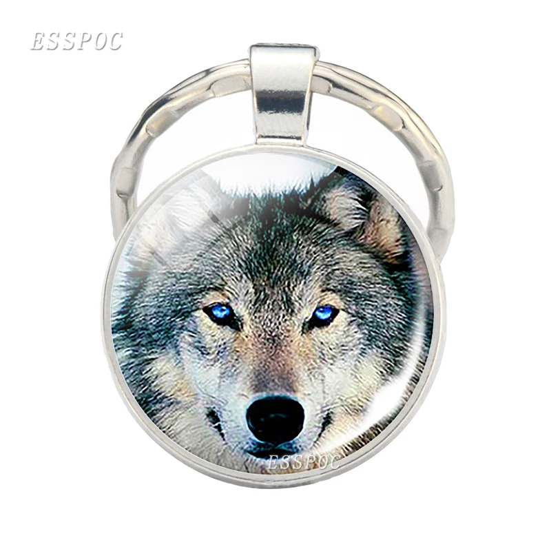 Брелок и Волк Луна на стеклянный брелок волк ювелирные изделия Oz носимые