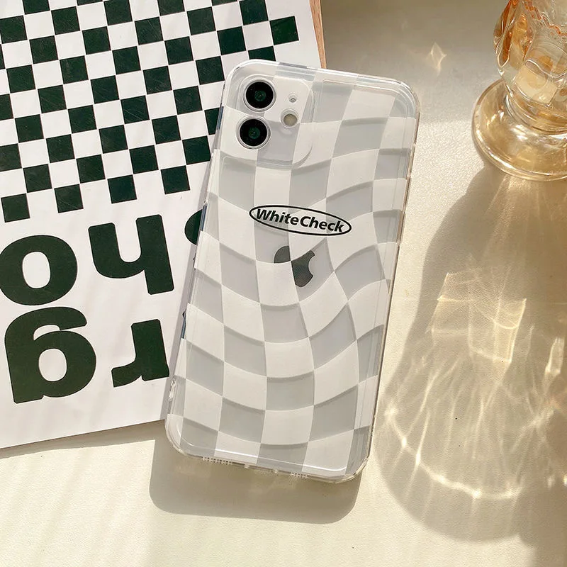 Чехол-накладка с шахматным узором для iPhone 14 13 Pro Max 12 Mini 11 X XS XR 6 6S 8 7 Plus SE 2020 - купить