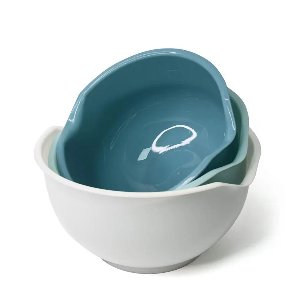 

3Pcs Plastic Mixing Bowls Lightweight Seasoning Bowl Serving Bowls Kitchen Utensils for Baking Cooking Tools