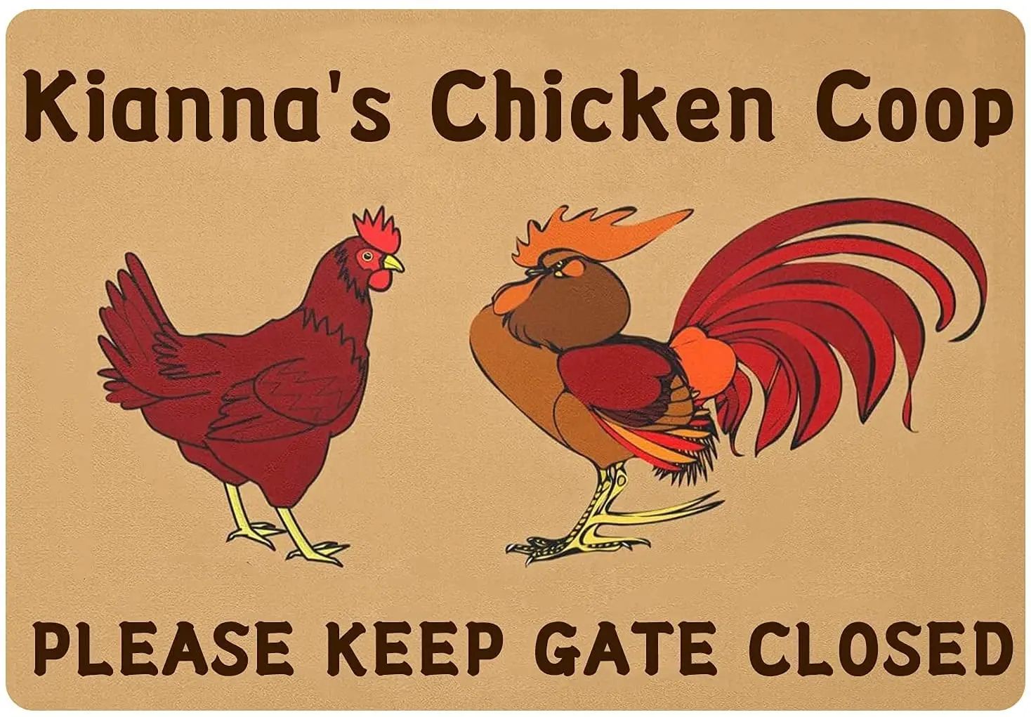 

Acener Please Keep Gate Closed Chicken Coop Sign, Personalized Funny Saying Wall Decor Warning Chicken Farmhouse, Chicken Yard
