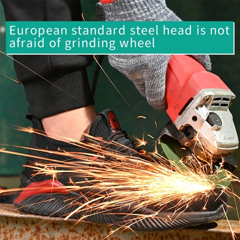 

Xiaomi Men Work Sneakers Safety Shoes Sneakers Indestructible Footwear Men Steel Toe Shoes Puncture Proof Boots Men Work Shoes