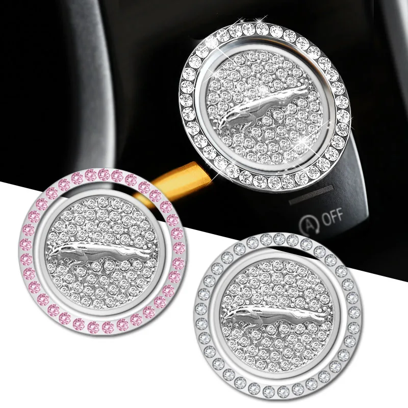 

1pcs Car One-click Start Crystal Decoration Ring Stickers for Jaguar XEL F-TYPE XFL F-PACE E-PACE I-PACE XF XJL XK XE XJ XJ6