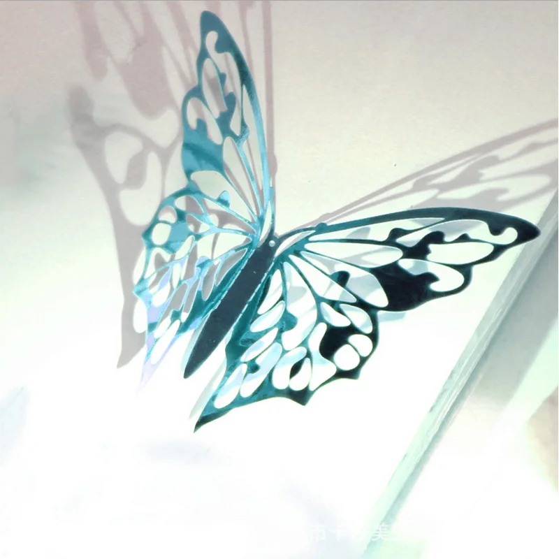 

3D Butterfly Wall Stickers For Kids Bedroom Decor DIY Hollow Butterfly Sticker Home Living Room Wall Fridge Decoration Stickers