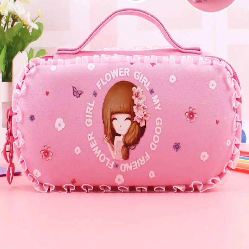 Милый чехол-карандаш Kawaii для девочек многофункциональная сумка ручки школьные