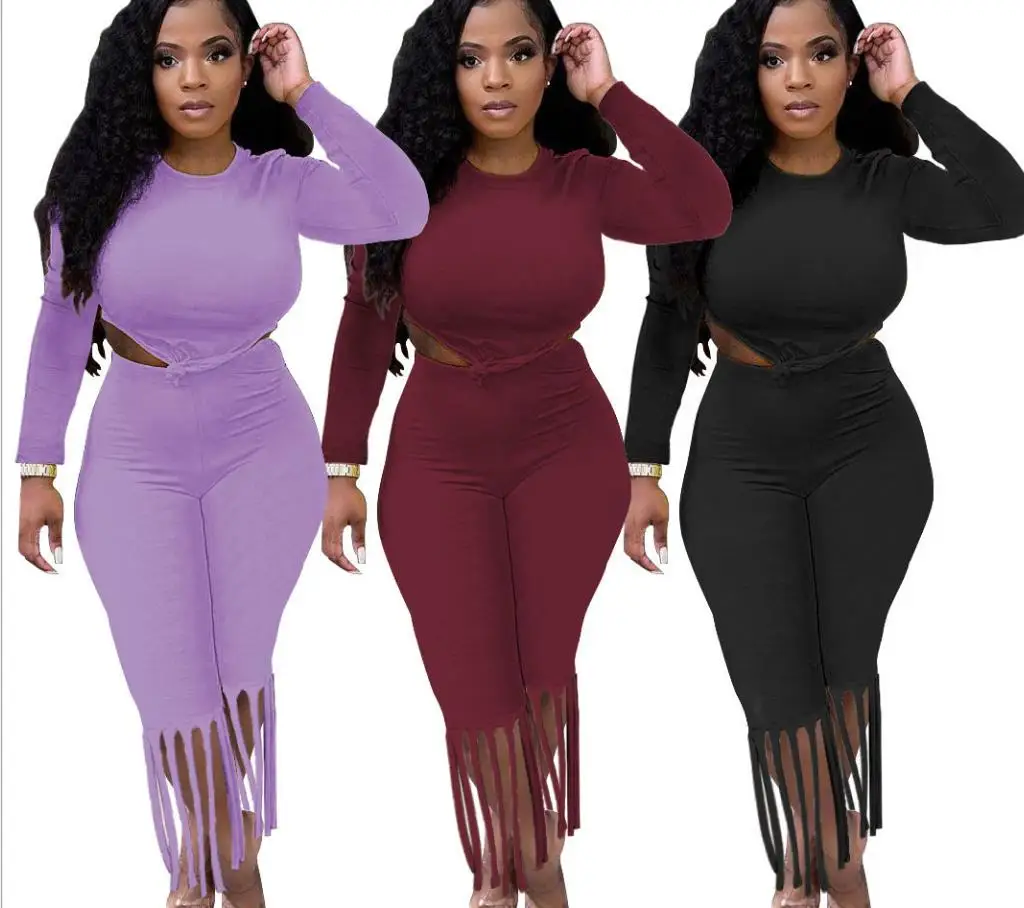 

Женские Асимметричные спортивные костюмы 2021, Осенние укороченные топы с длинным рукавом и круглым вырезом, облегающие модные вечерние топы...