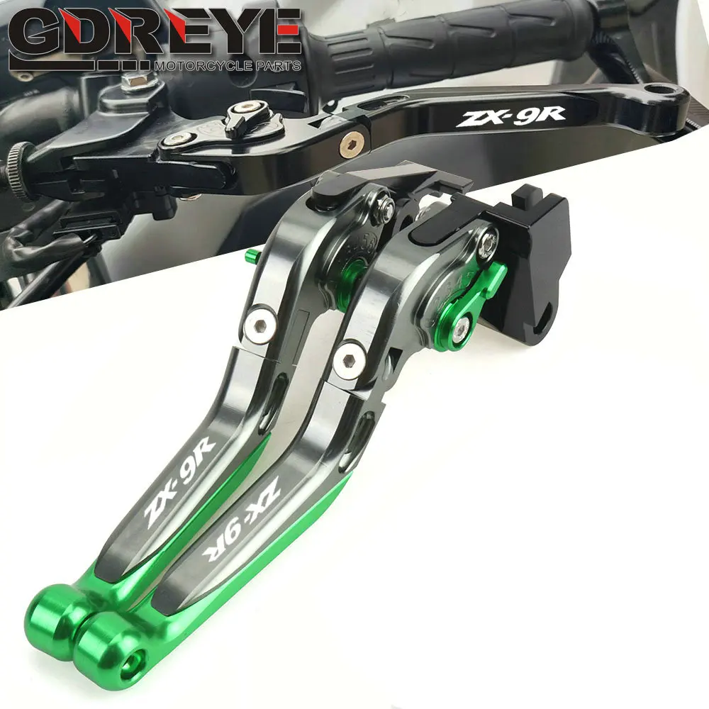 

Тормоза-ключи для Kawasaki ZX9R ZX-9R 2000-2001-2003, мотоциклетные CNC регулируемые складные Тормозные ручки сцепления рычага сцепления с логотипом