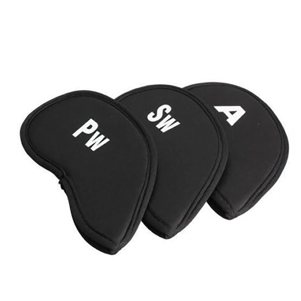 10pcs/set Gift Golf Head Cover Case Cue Club Durable Putter Protector Outdoor Sports Driver Fairway Number Neoprene Practical |
