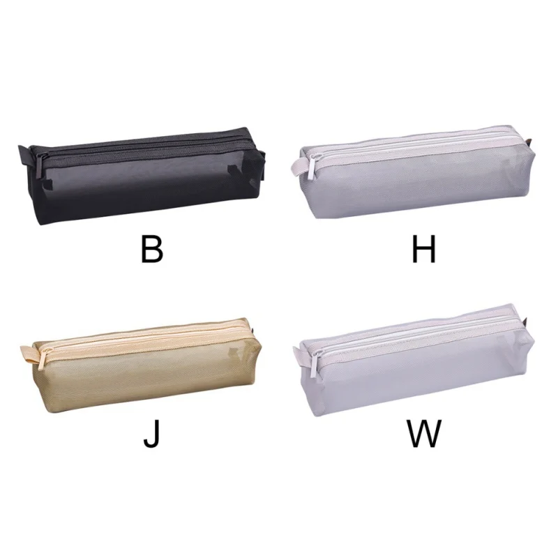 Простая Сетчатая Сумка для карандашей и ручек прозрачный студенческий пенал на