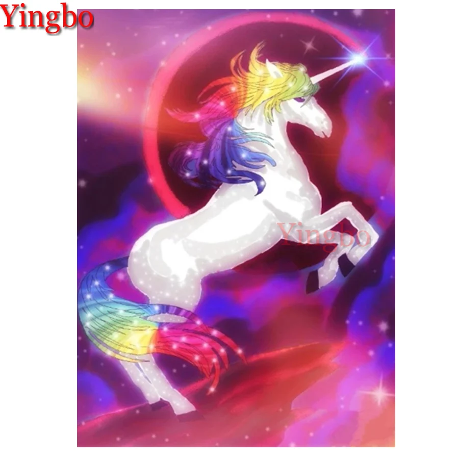 

Diamond Painting Cartoon Unicorn 5D Diy Diamond Embroidery Cross Stitch Rhinestones Pictures Mosaic Kit Home Decoration