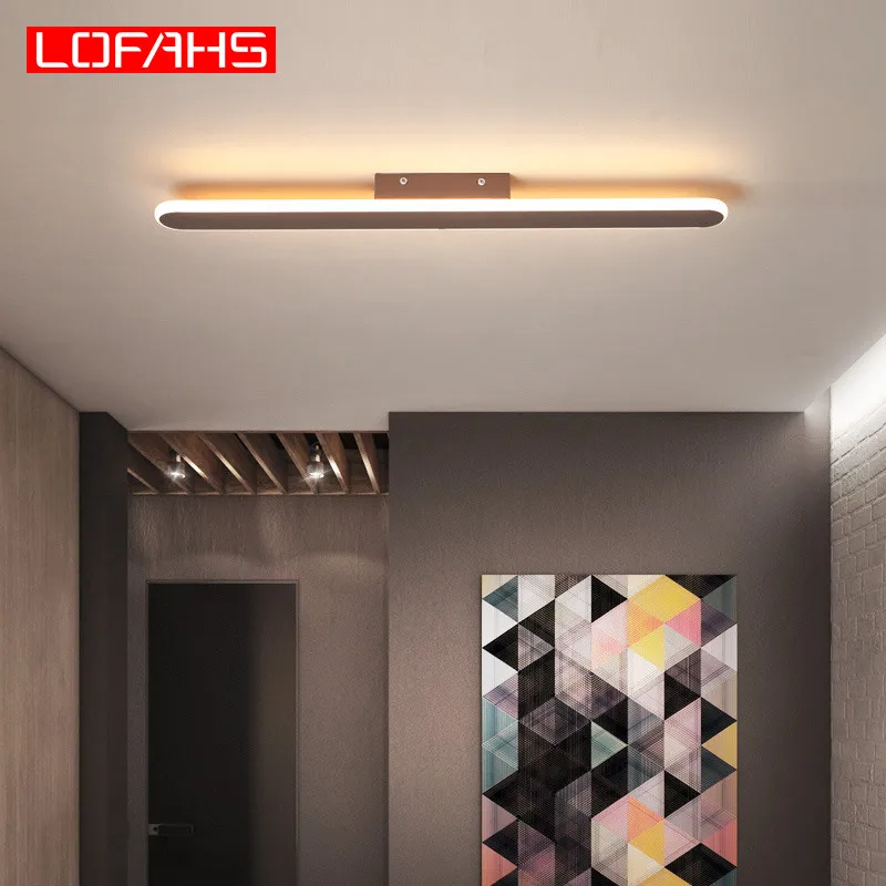 

Home LOFAHS modern LED ceiling lights Remote Strip Brown Office lamp For Bedroom living Room Candelabre lusteri Chandelye Lustr