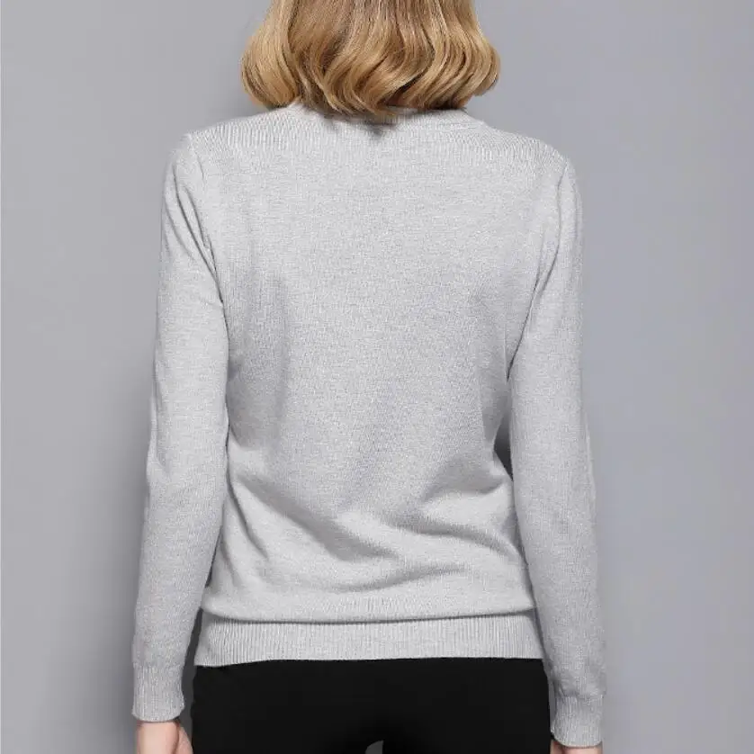 simple all match basic pullover knitting women sweater good elasticity warm Comfortably OL female ladies Sweater knitwear femme | Женская