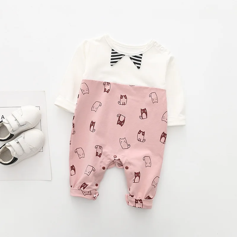 Комбинезон для маленьких мальчиков и девочек Хлопковый комбинезон с длинными