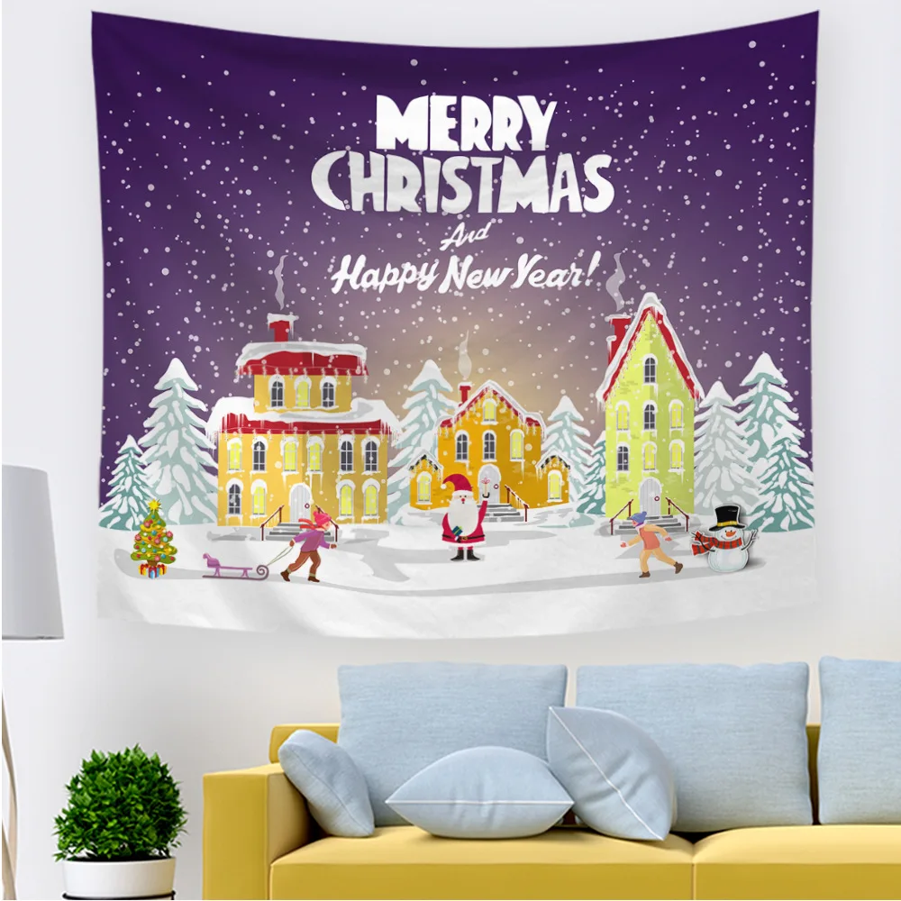 

Лидер продаж, гобелен с рождественским принтом, украшение для стен, Декор для дома, гостиной, спальни, скандинавский художественный фон, нас...