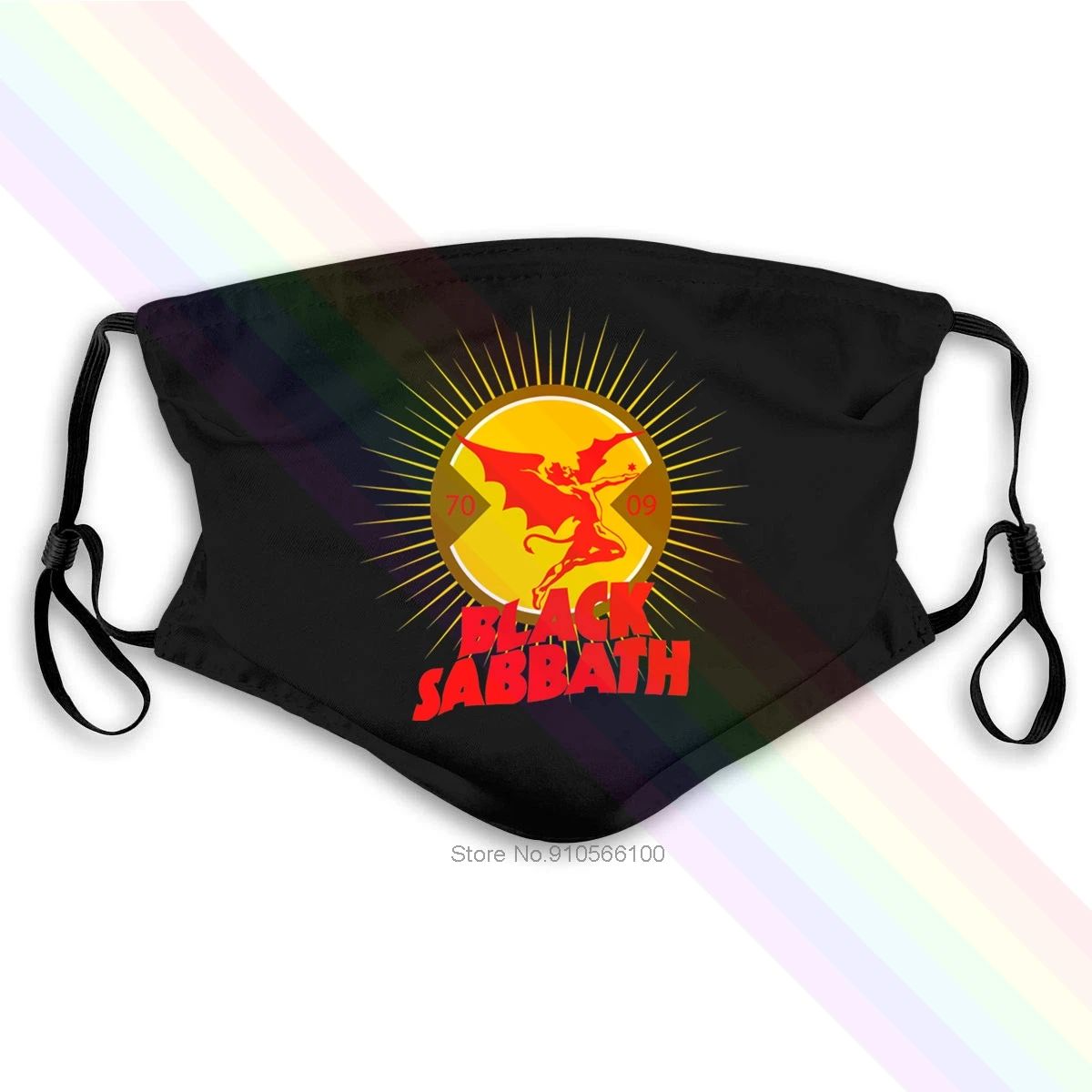 Уличная черная маска Sabbath моющаяся многоразовая с 2 фильтрами PM2.5 5 слоев|Мужские